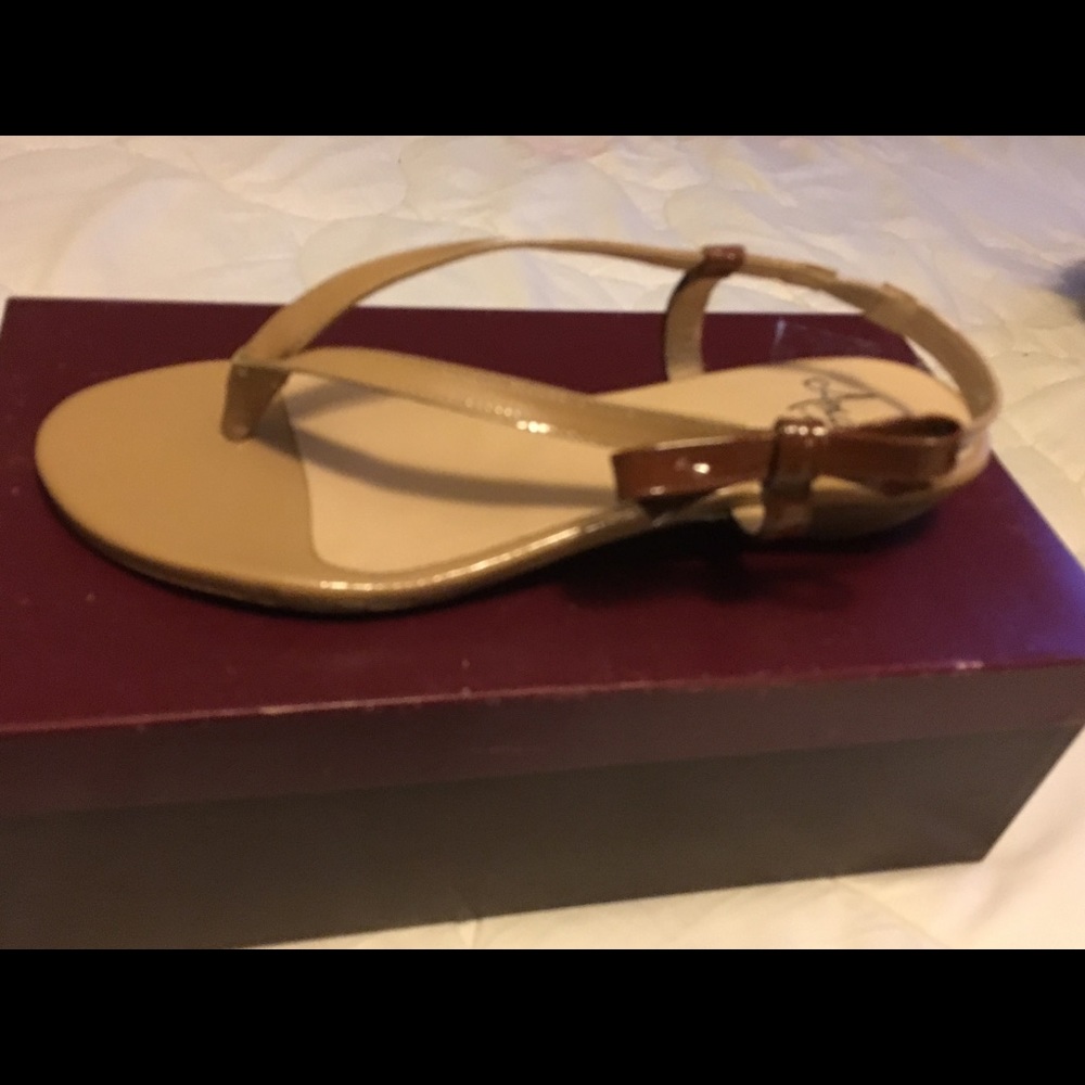 Nude leather sandals size 7.5